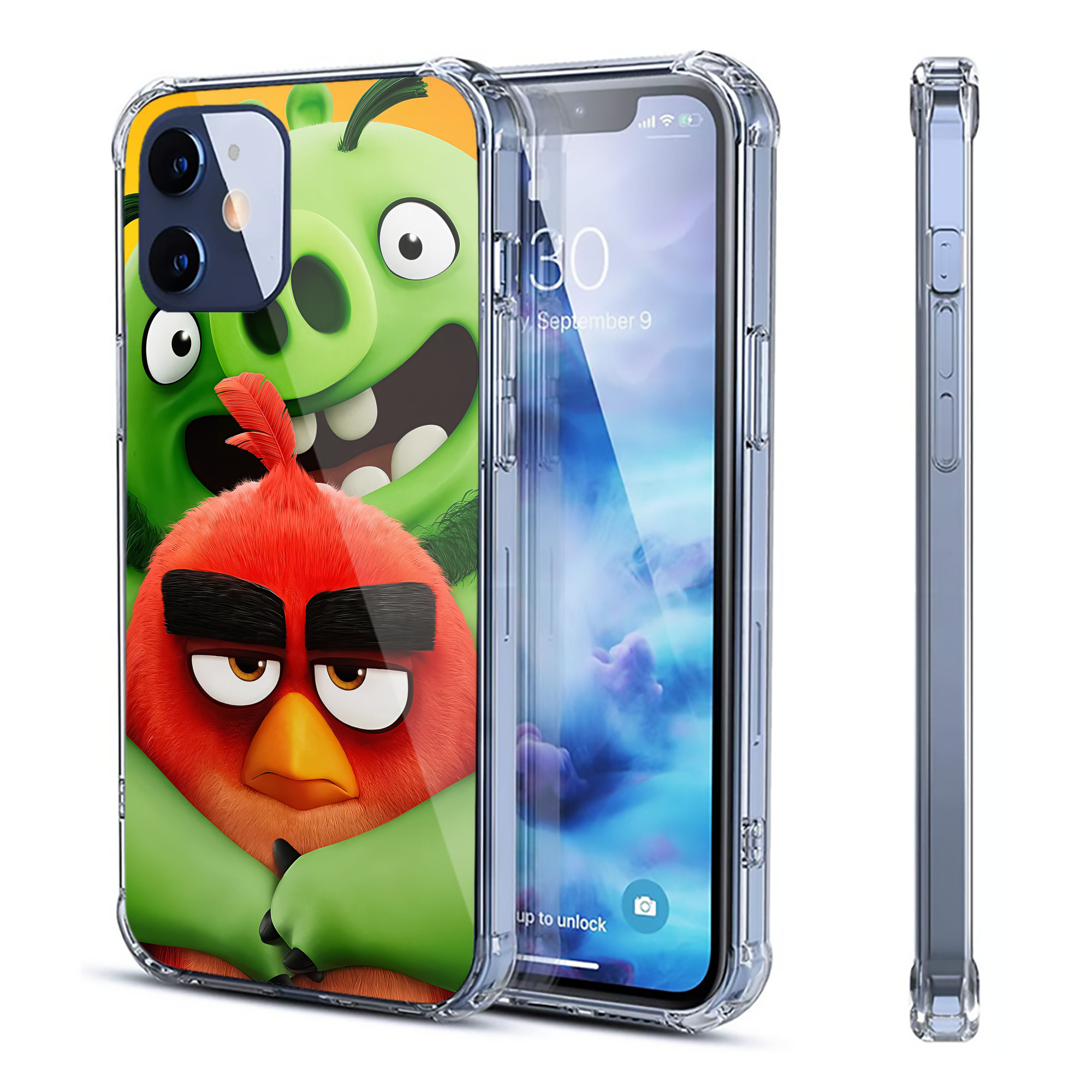 （画像用） Angry Birds アングリーバード 【iPhone 12シリーズ対応】透明スマホケース（クリアソフトケース）